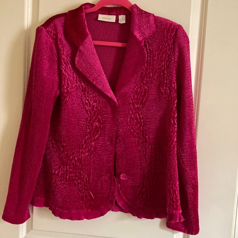 Chico hot pink jacket EUC